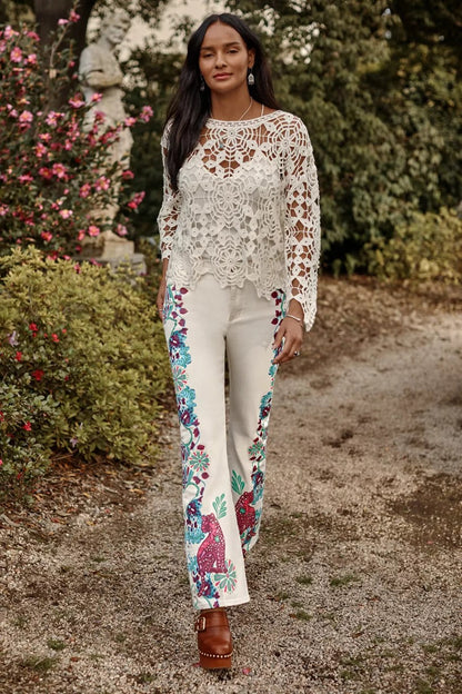 Johnny Was THE PICADO CROCHET PULLOVER