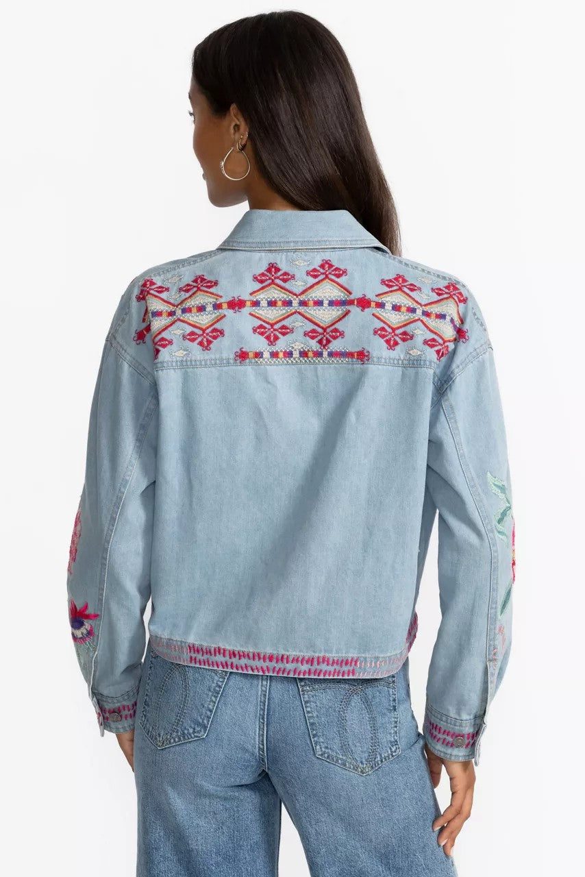 Johnny Was CROPPED DENIM JACKET