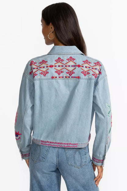 Johnny Was CROPPED DENIM JACKET