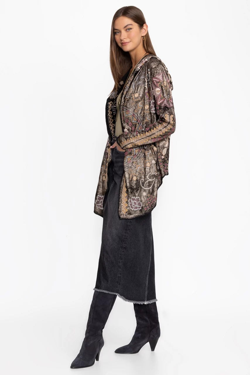 Johnny Was BIYA METALLIC SHORT HOODIE