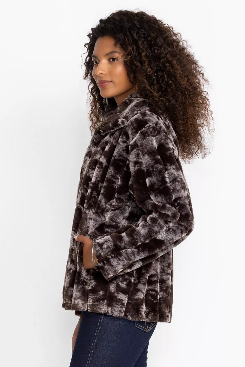 Johnny Was CROPPED FAUX FUR JACKET