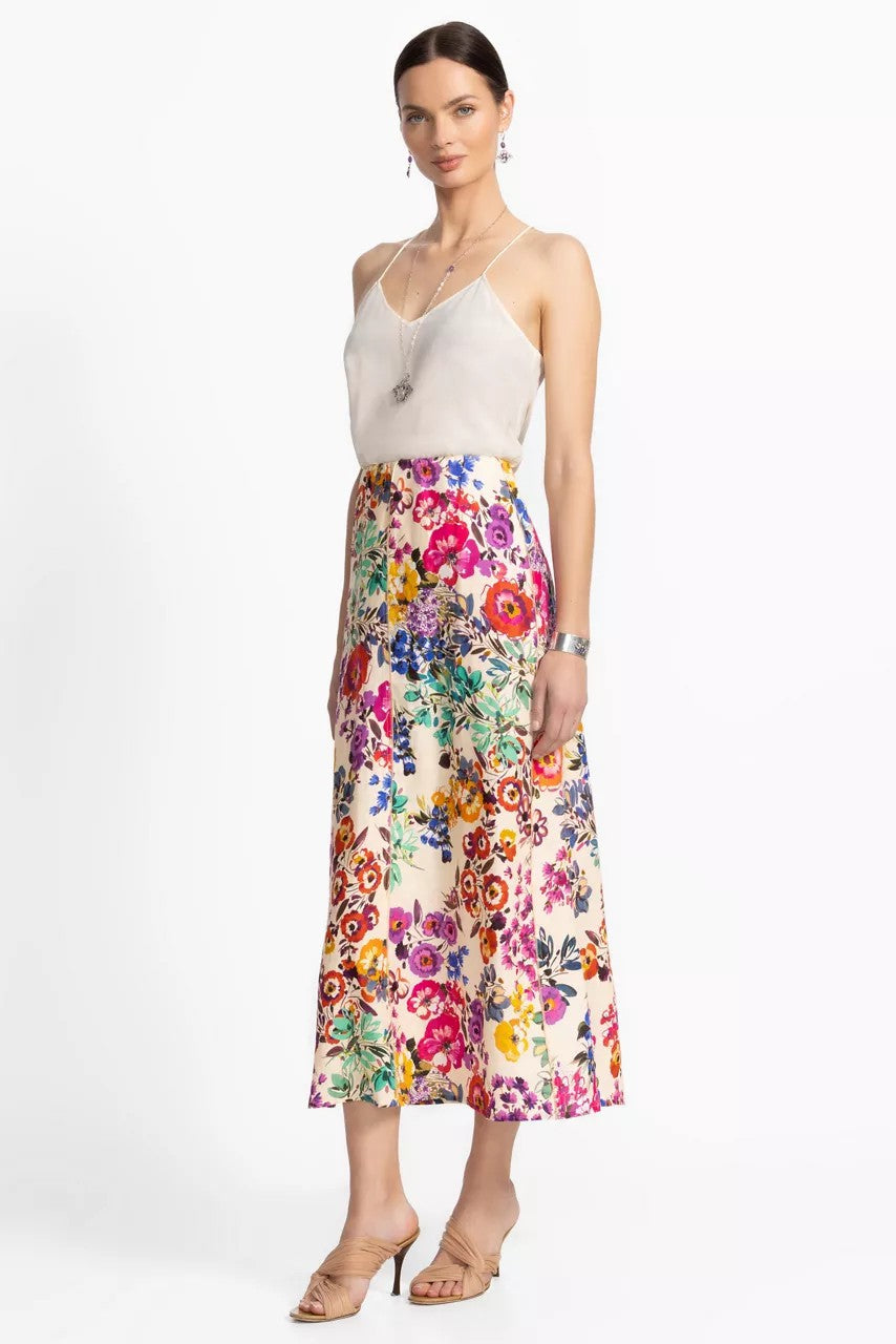 Johnny Was LINEN SEAMED SKIRT