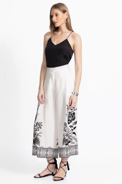 Johnny Was PLEATED LINEN CULOTTE