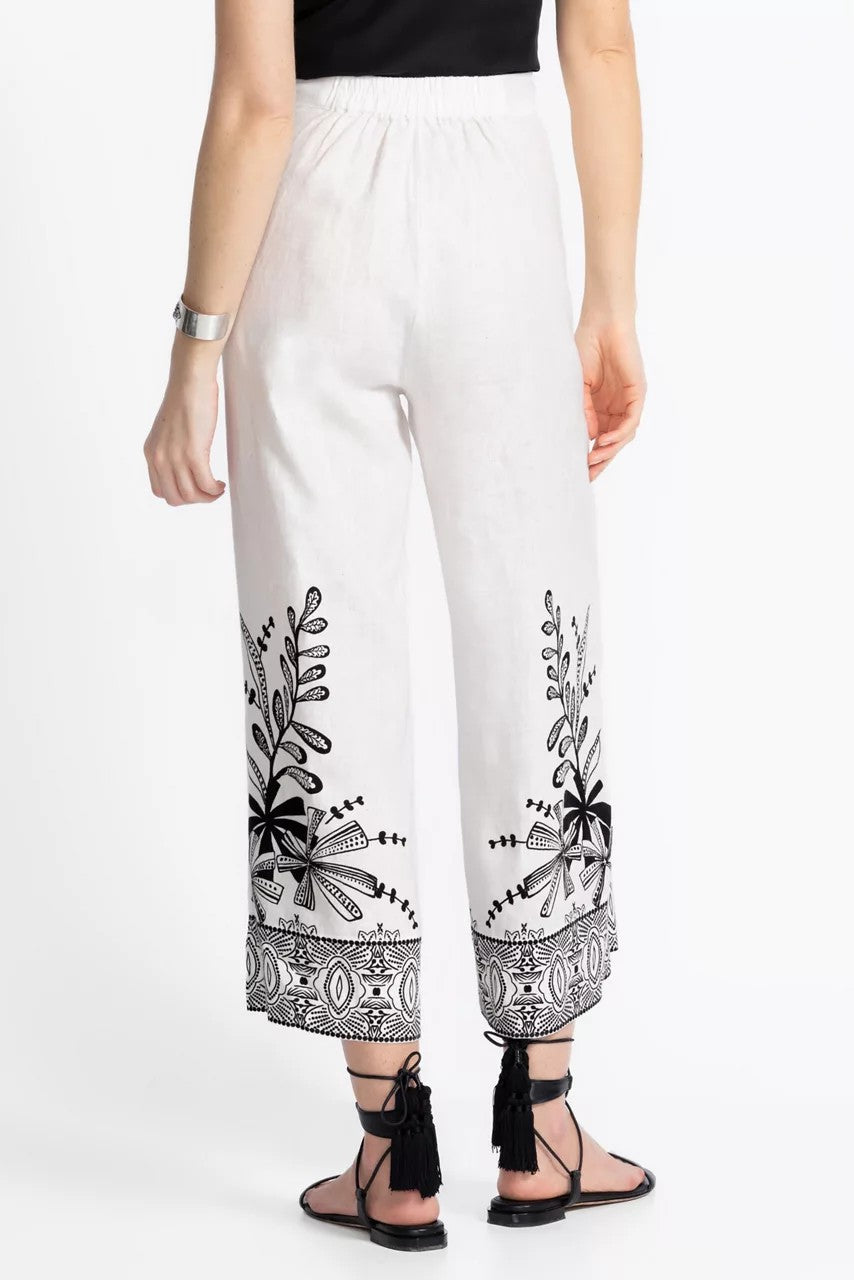 Johnny Was PLEATED LINEN CULOTTE