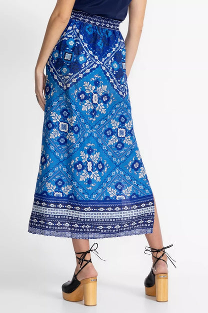 Johnny Was LINEN HIGH SLIT SKIRT