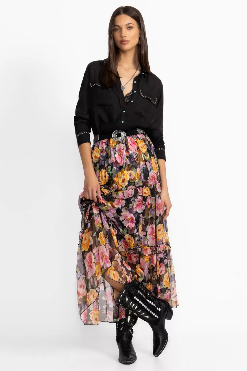 Johnny Was TERRA TIERED MAXI SKIRT
