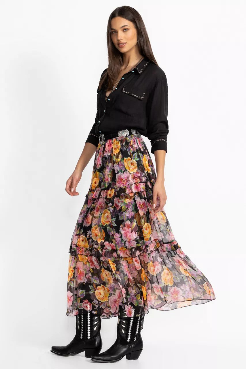 Johnny Was TERRA TIERED MAXI SKIRT