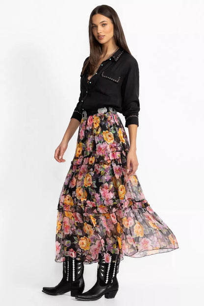Johnny Was TERRA TIERED MAXI SKIRT