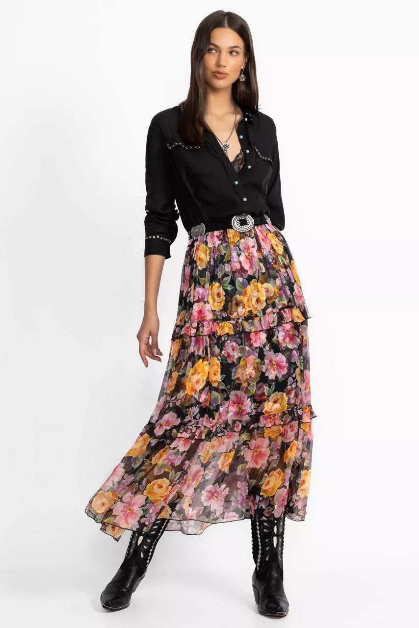 Johnny Was TERRA TIERED MAXI SKIRT