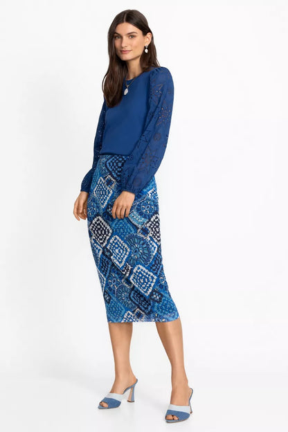 Johnny Was LIZANDREA MESH MIDI SKIRT