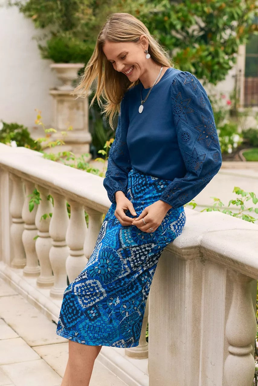 Johnny Was LIZANDREA MESH MIDI SKIRT