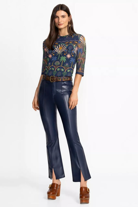 Johnny Was THE SLIT FLARE VEGAN LEATHER PANT