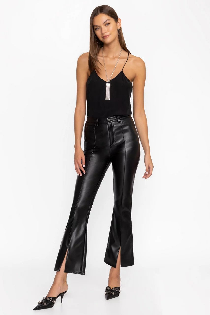 Johnny Was THE SLIT FLARE VEGAN LEATHER PANT