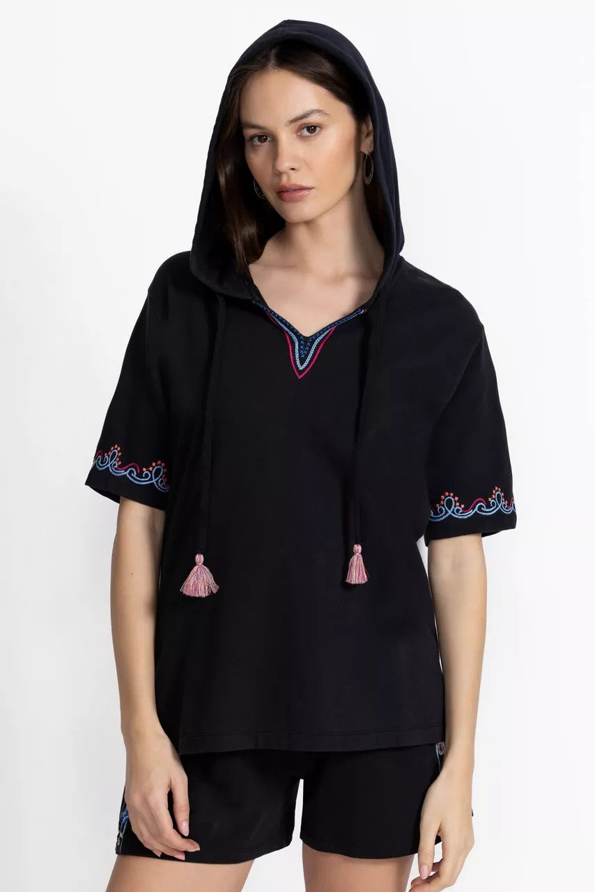 Johnny Was BEE ACTIVE NOTCHED PULLOVER HOODIE