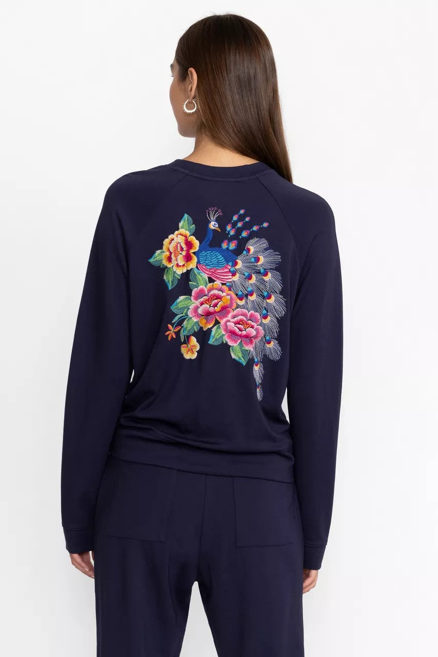 Johnny Was BEE ACTIVE LONG SLEEVE CREW PULLOVER