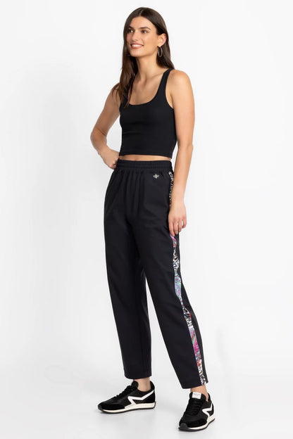 Johnny Was BEE ACTIVE TUXEDO STRIPE TRAVELER PANT