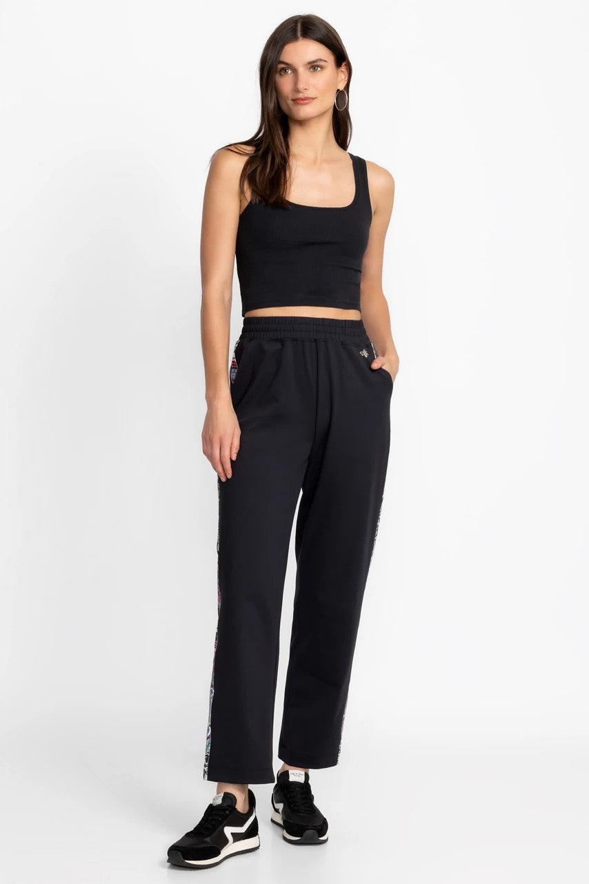 Johnny Was BEE ACTIVE TUXEDO STRIPE TRAVELER PANT