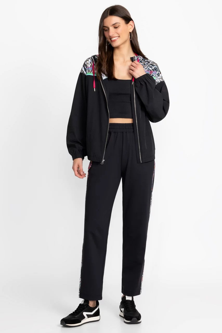 Johnny Was BEE ACTIVE TUXEDO STRIPE TRAVELER PANT