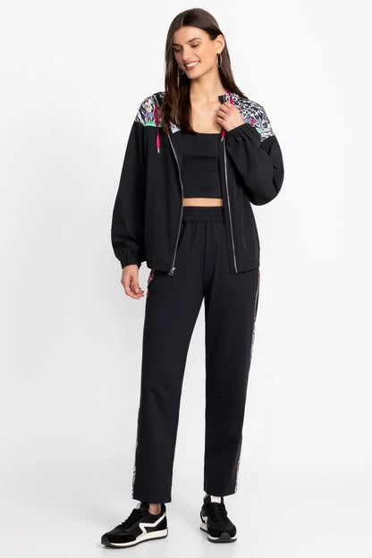 Johnny Was BEE ACTIVE TUXEDO STRIPE TRAVELER PANT