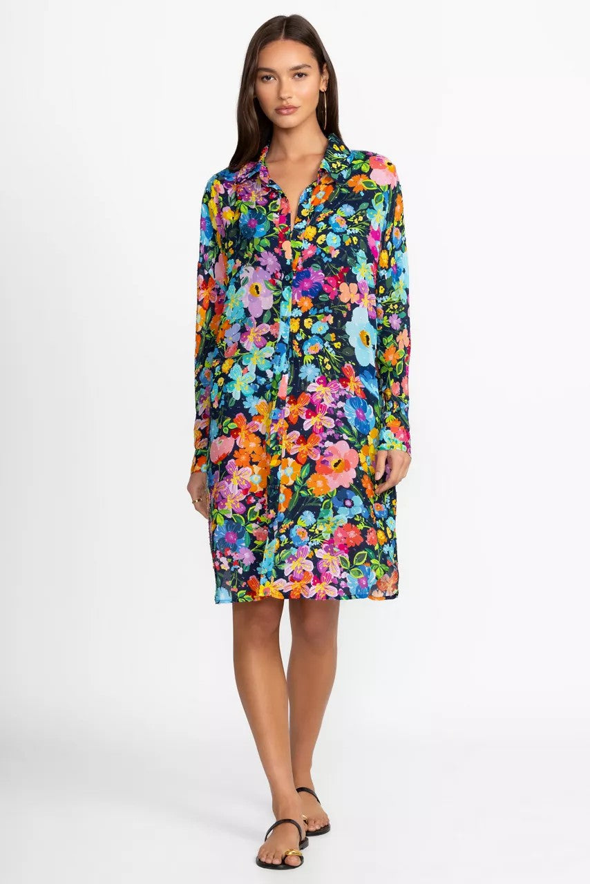 Johnny Was WILD BLOOM LONG SHIRT DRESS