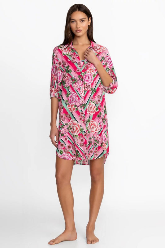 Johnny Was BOCARDI BUTTON DOWN SHIRT DRESS