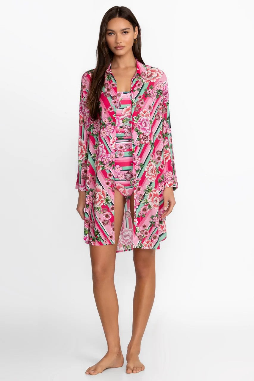 Johnny Was BOCARDI BUTTON DOWN SHIRT DRESS