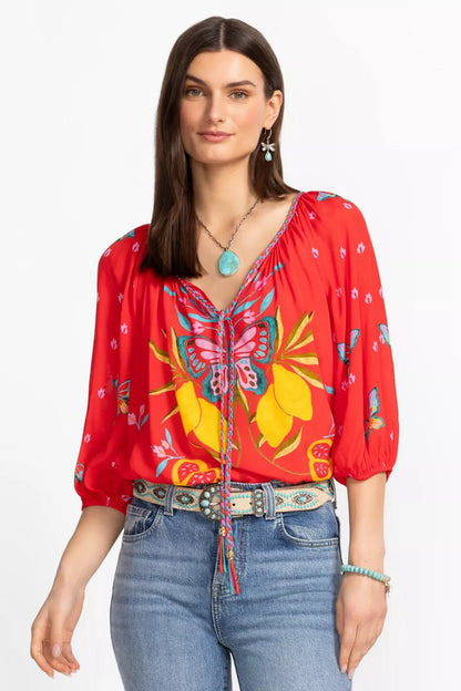 Johnny Was MONACO PEASANT BLOUSE