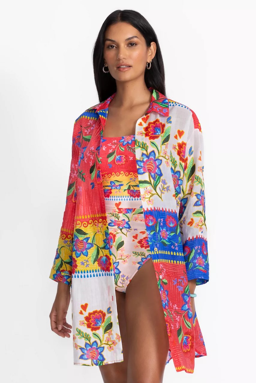 Johnny Was RUMBA BUTTON DOWN SHIRT DRESS