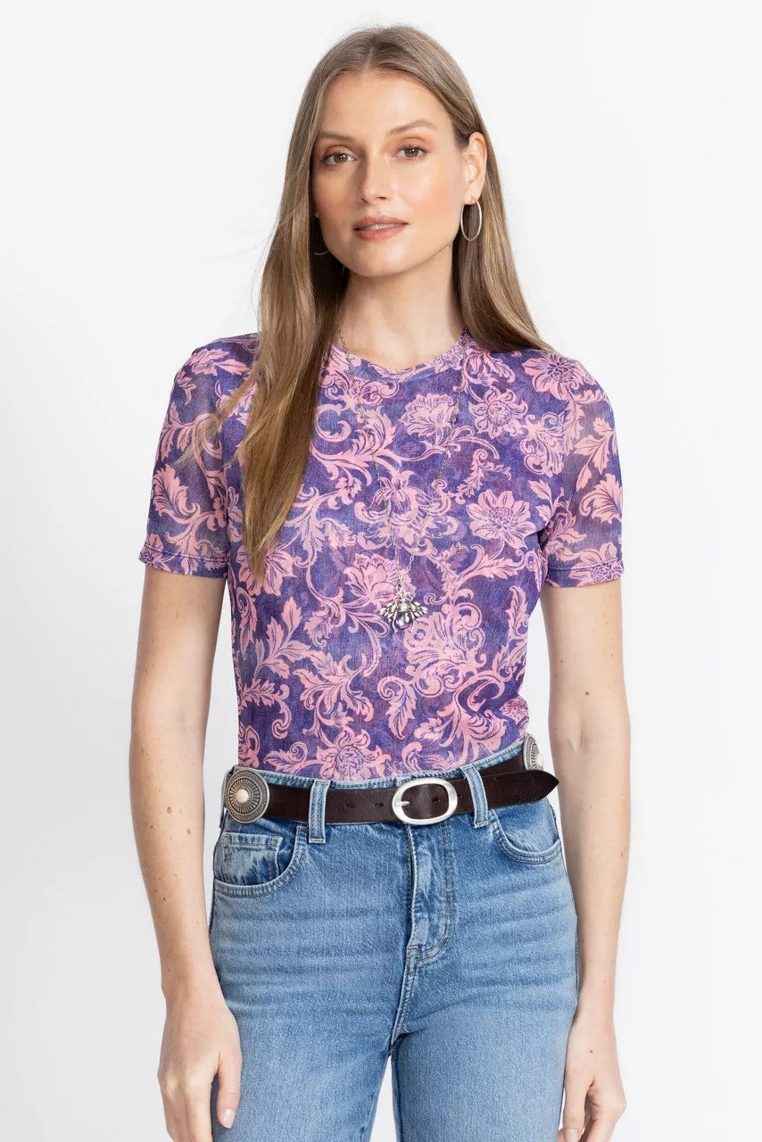 Johnny Was ELEANOR SHORT SLEEVE MESH TEE