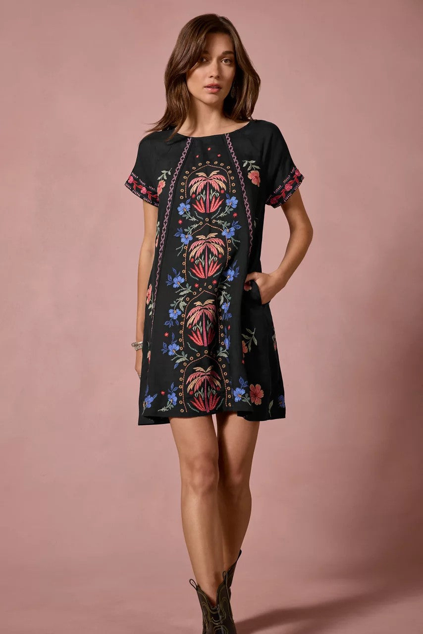 Johnny Was RAGLAN SEAMED DRESS
