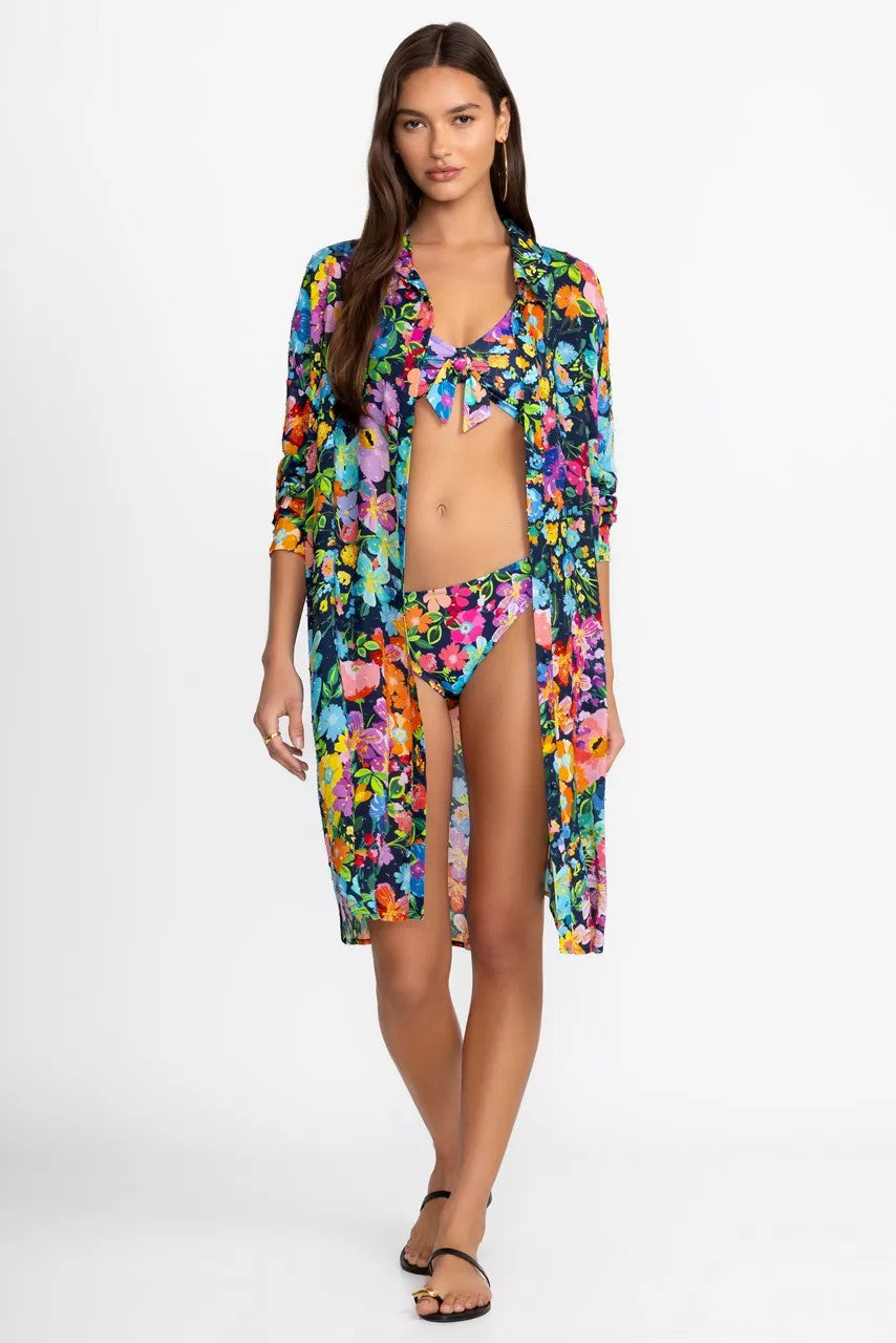 Johnny Was WILD BLOOM LONG SHIRT DRESS
