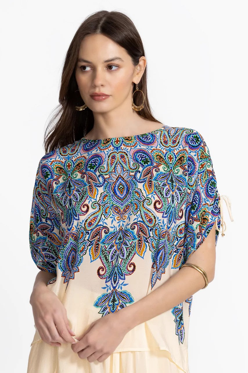 Johnny Was RUCHED SLEEVE BLOUSE