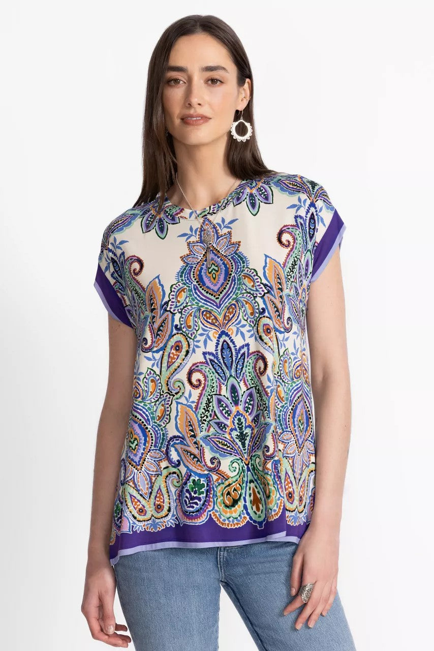 Johnny Was THE JANIE FAVORITE CREW NECK DRAPED TEE
