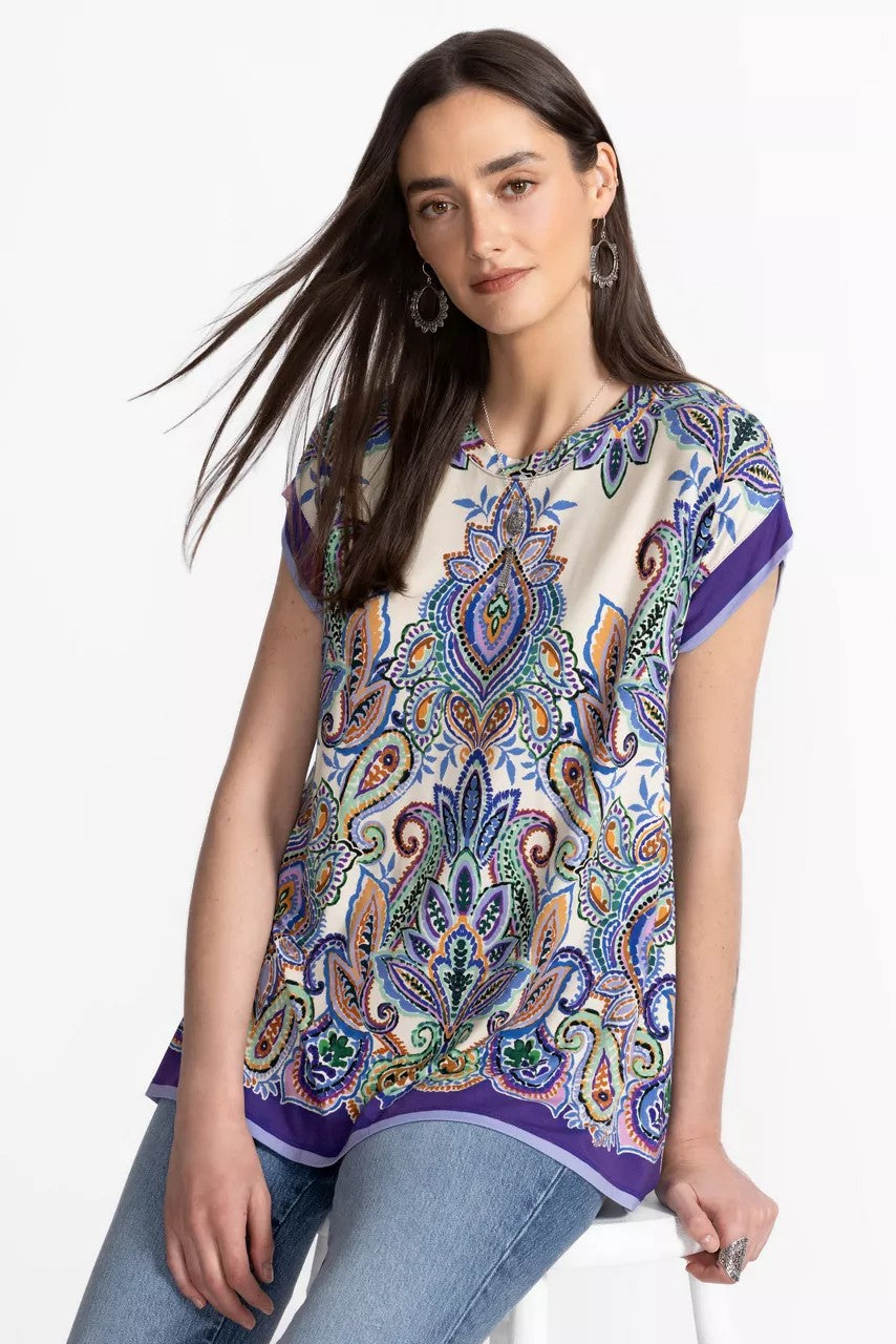 Johnny Was THE JANIE FAVORITE CREW NECK DRAPED TEE