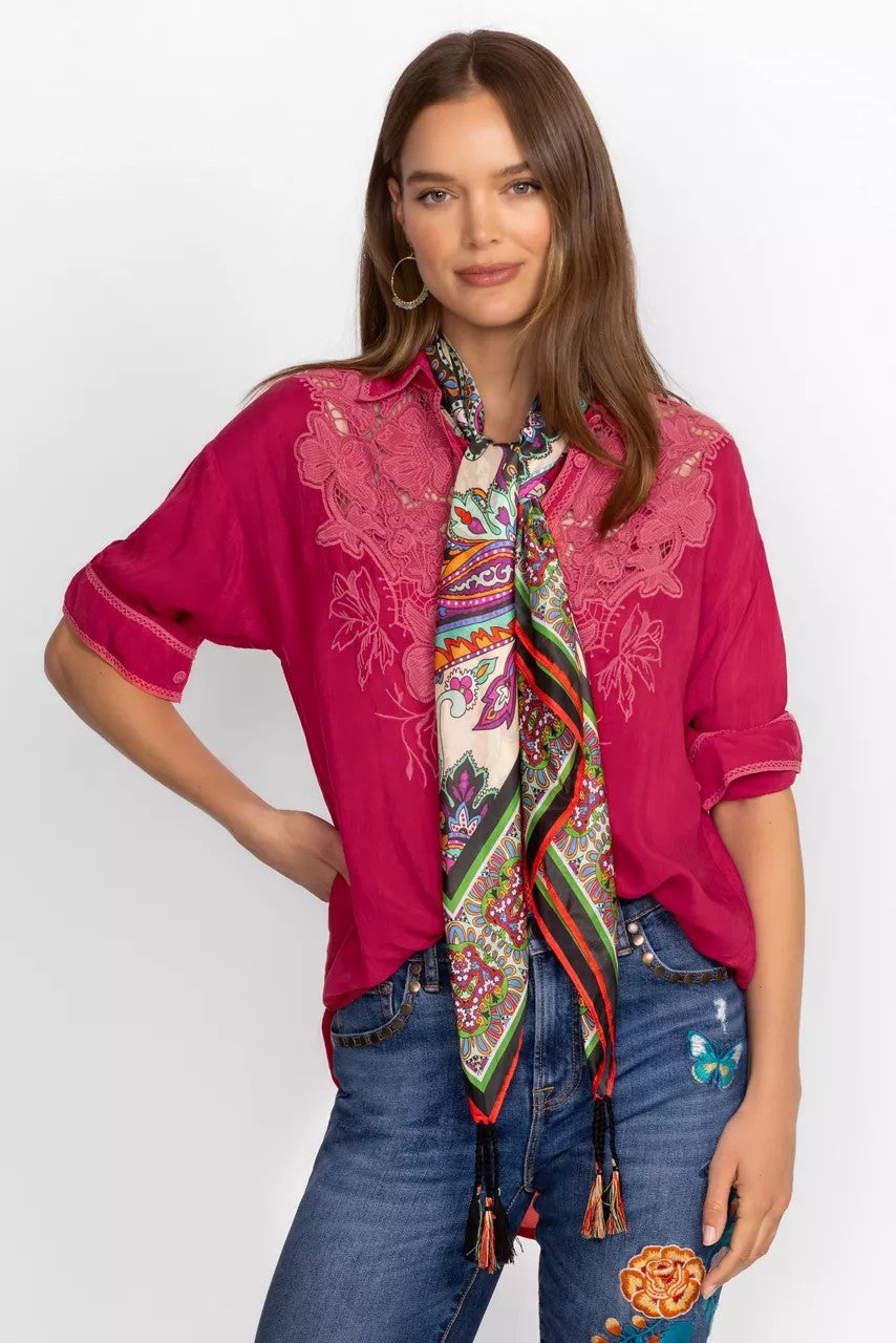 Johnny Was CACHEMIR SILK SCARF
