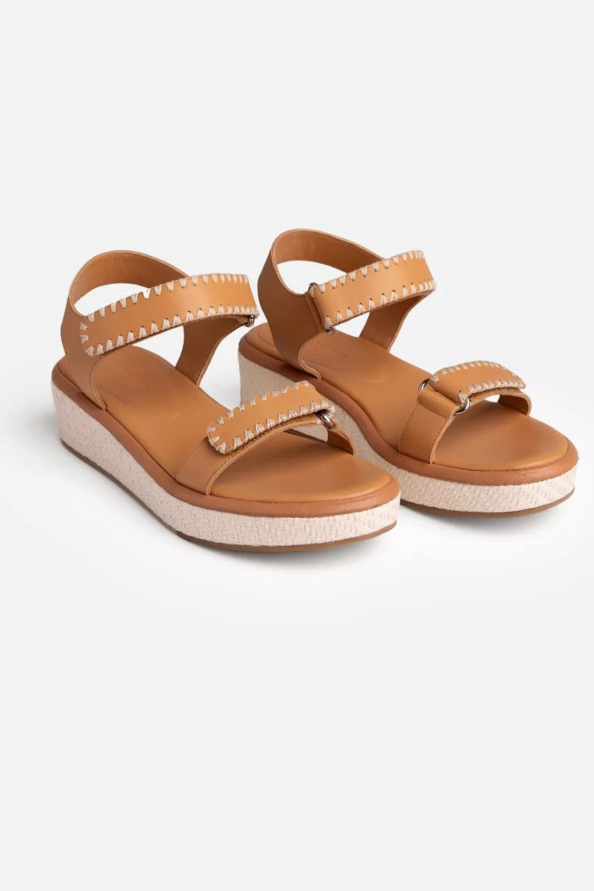 Johnny Was RAFFIA EMBROIDERED SANDAL