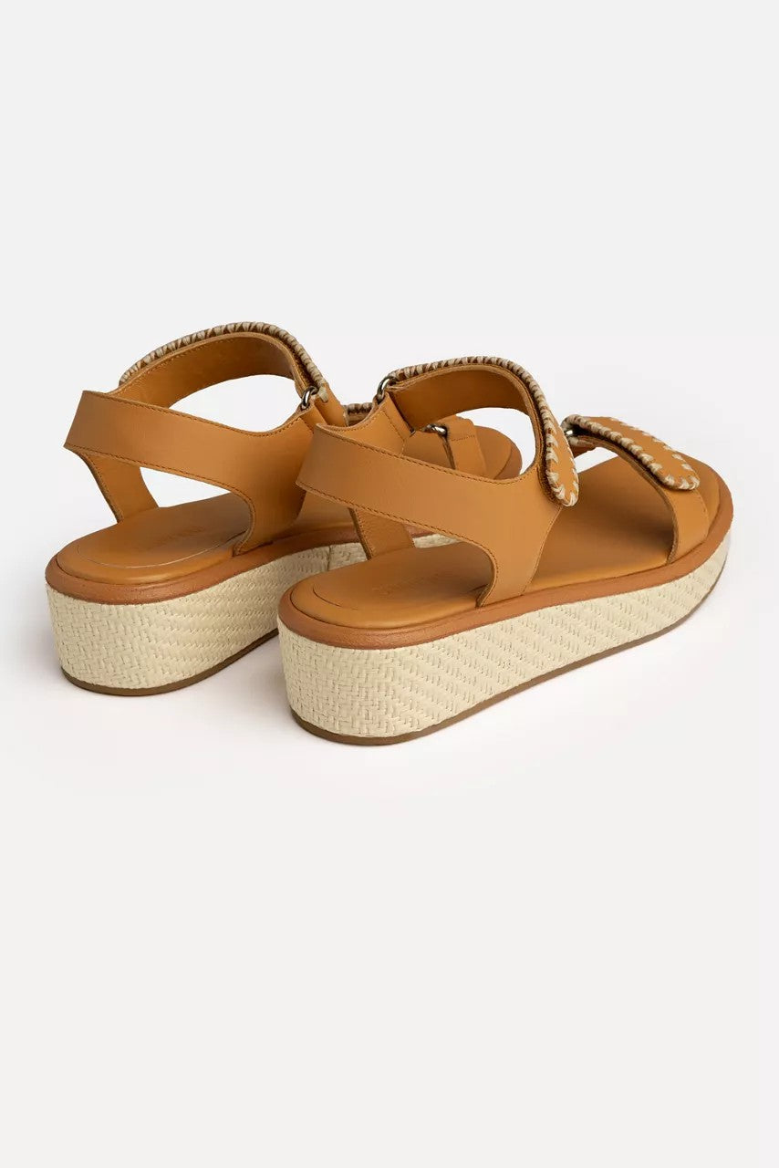 Johnny Was RAFFIA EMBROIDERED SANDAL