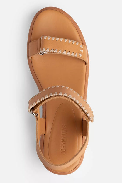 Johnny Was RAFFIA EMBROIDERED SANDAL