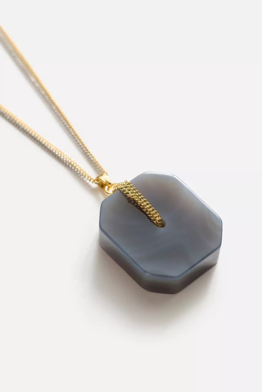 Johnny Was LARGE SEMIPRECIOUS PENDANT NECKLACE