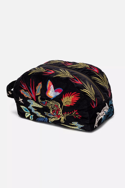 Johnny Was FLORIDA COTTON VELVET MAKEUP BAG