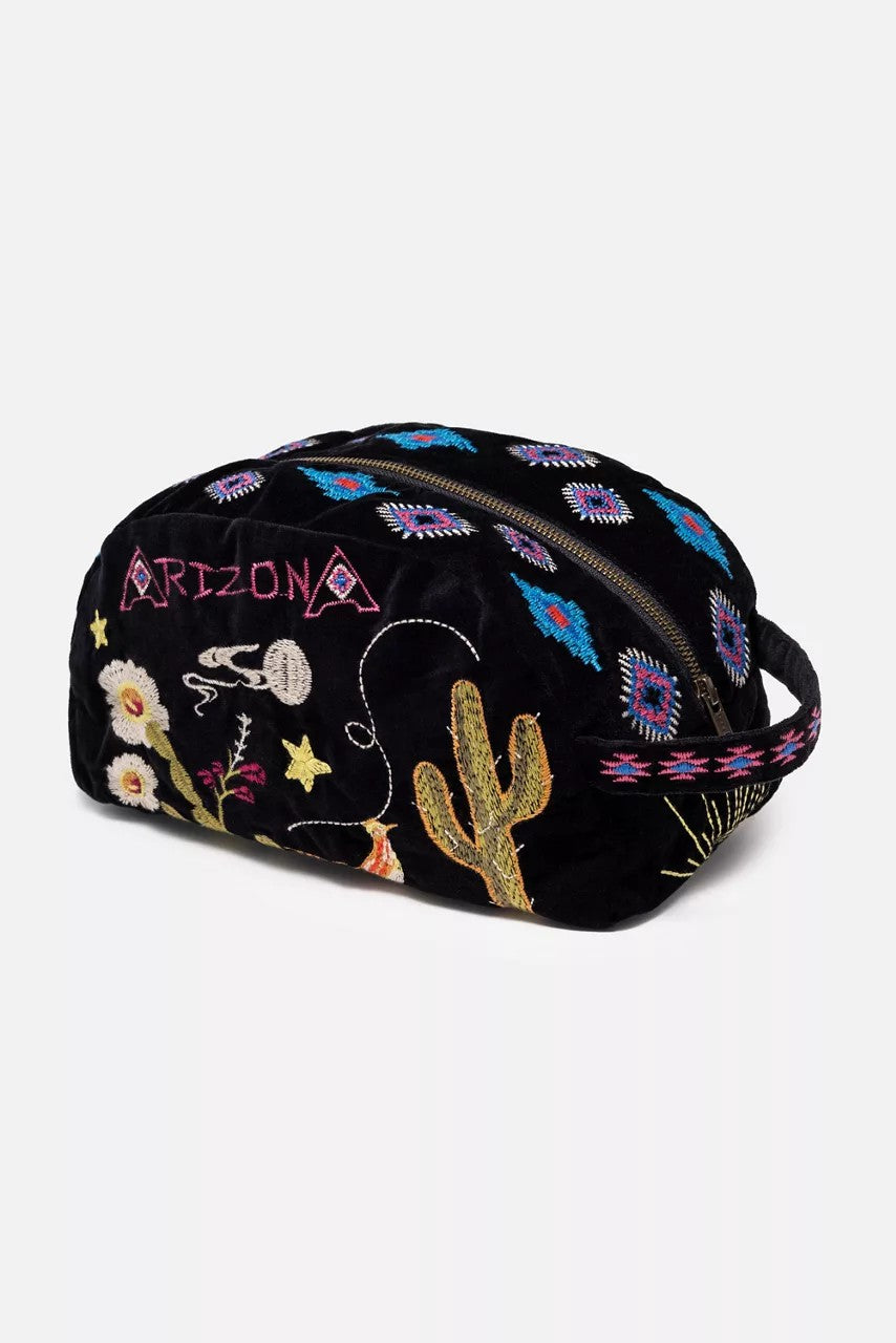 Johnny Was ARIZONA COTTON VELVET MAKEUP BAG