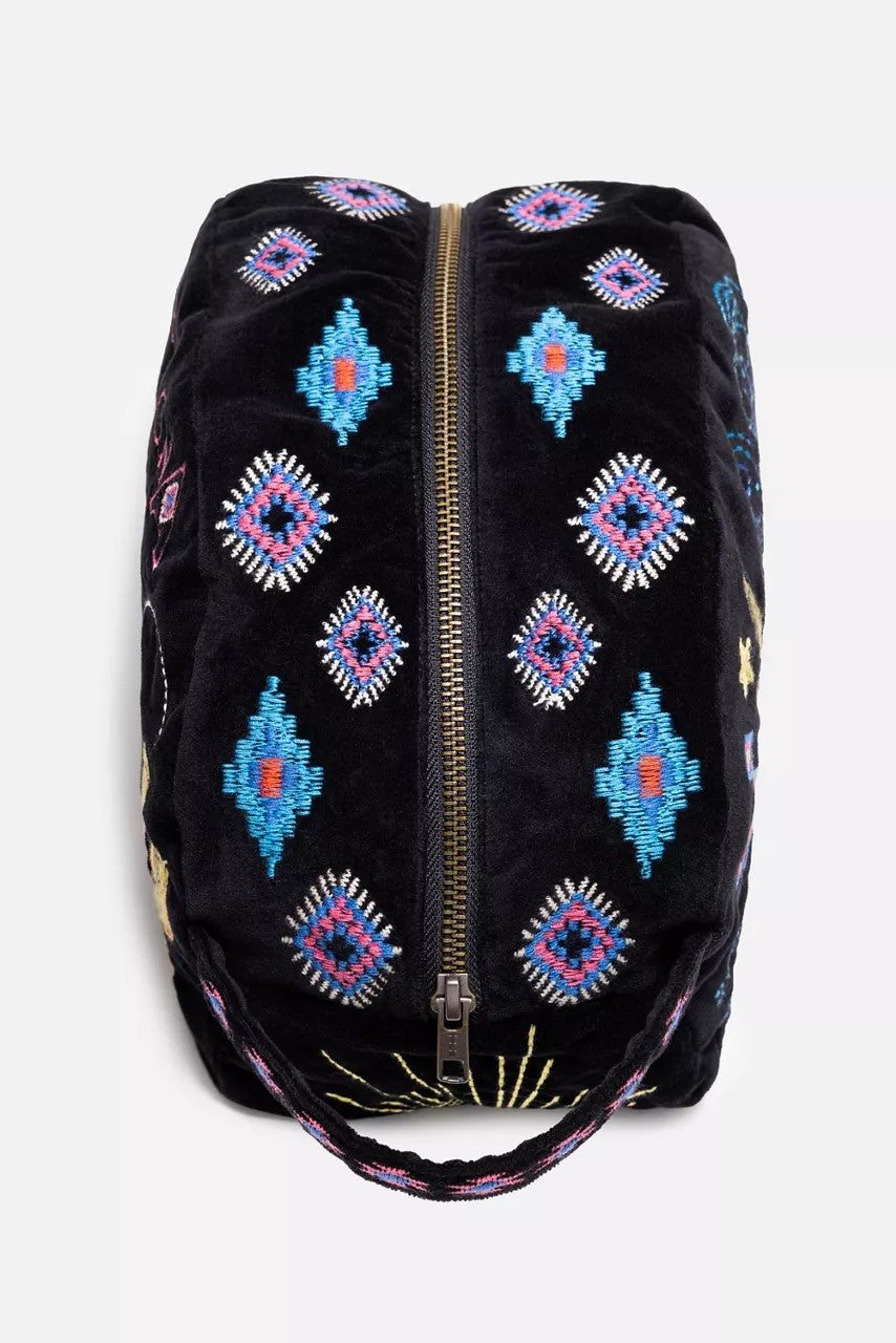 Johnny Was ARIZONA COTTON VELVET MAKEUP BAG