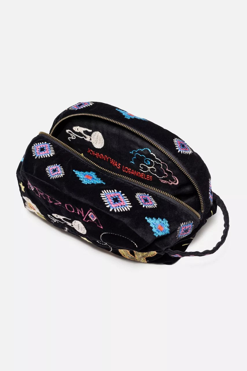 Johnny Was ARIZONA COTTON VELVET MAKEUP BAG