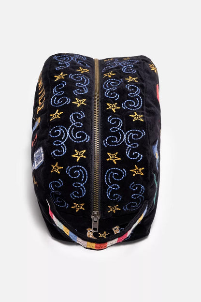 Johnny Was NASHVILLE COTTON VELVET MAKEUP BAG