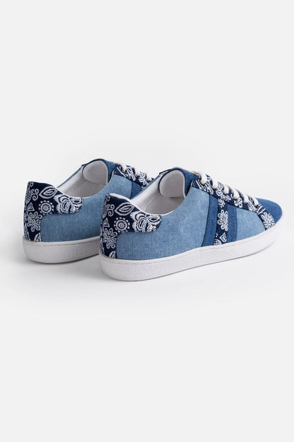 Johnny Was BANDANA EMBROIDERED DENIM SNEAKER