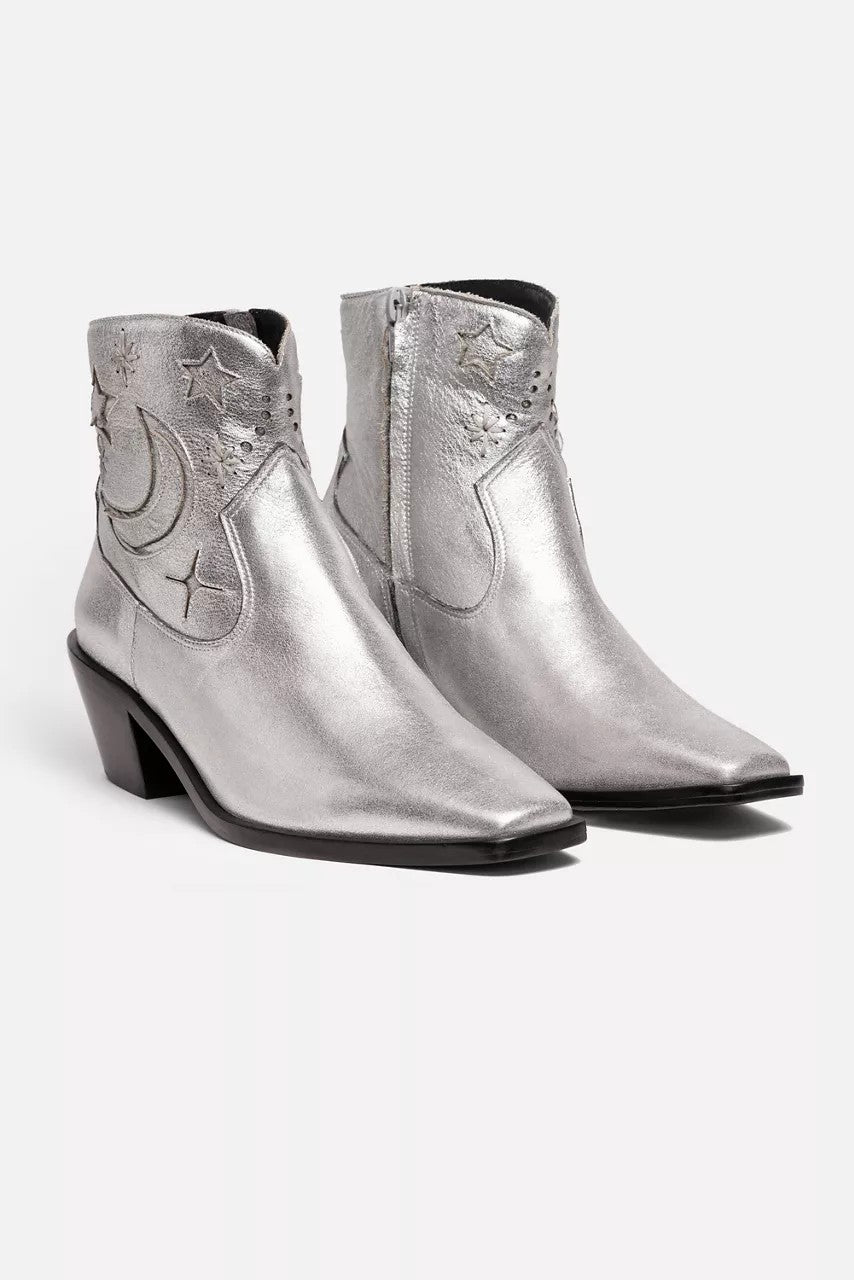 Johnny Was COSMOS METALLIC LEATHER BOOTIE