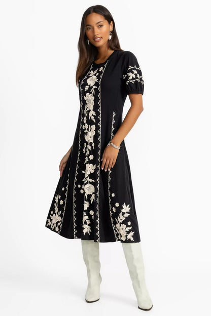 Johnny Was SEAMED KNIT DRESS