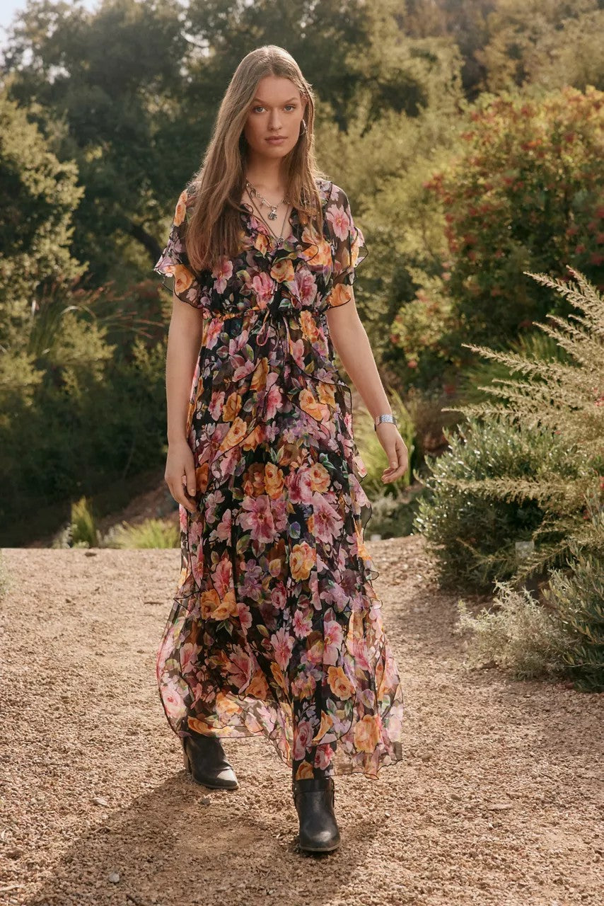 Johnny Was SURI RUFFLE MAXI DRESS