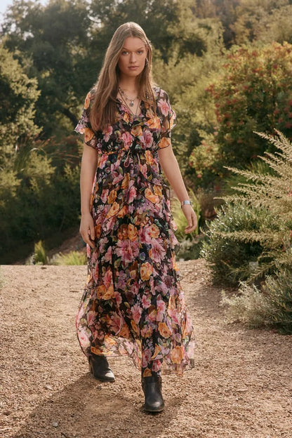 Johnny Was SURI RUFFLE MAXI DRESS