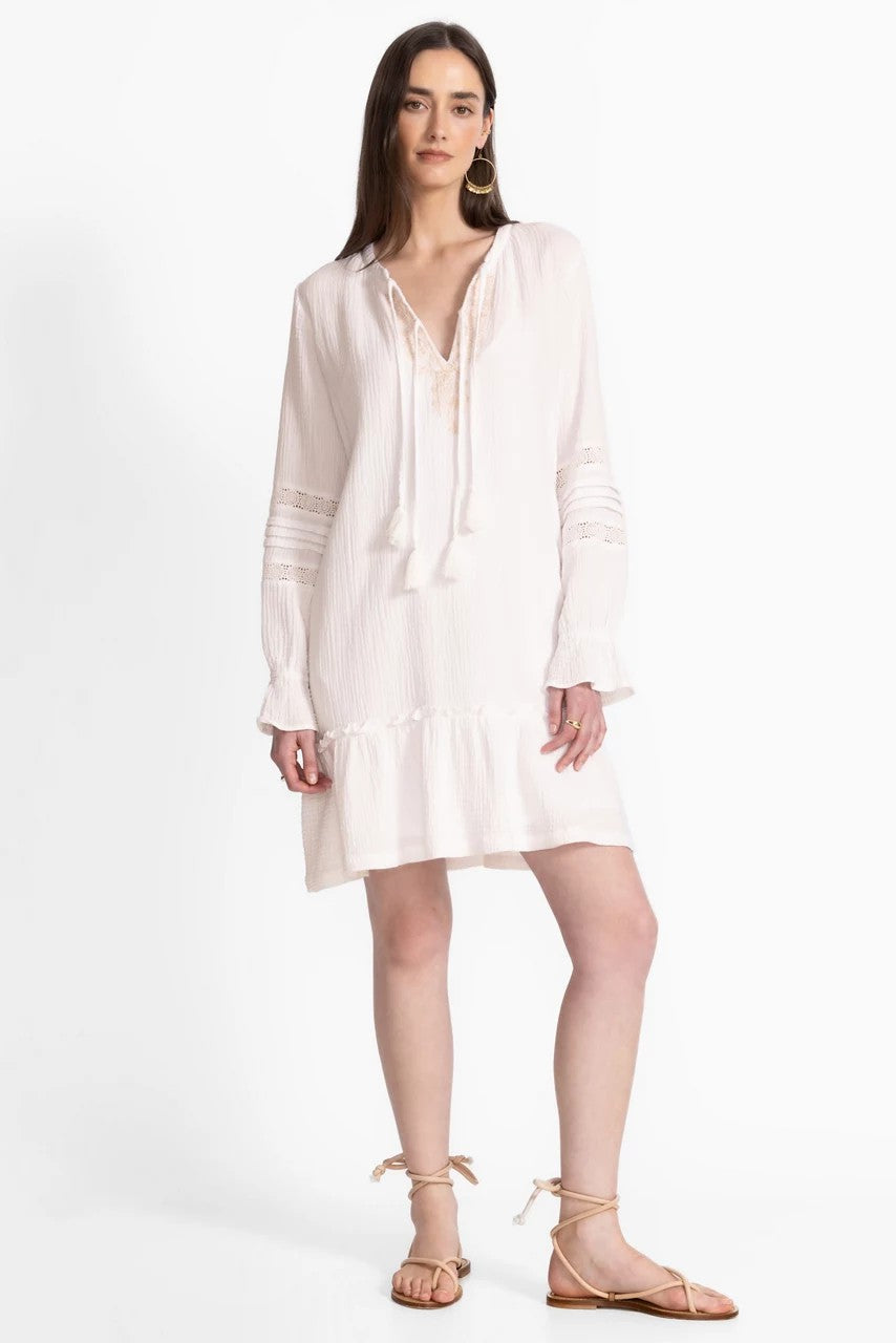 Johnny Was GAUZE RUFFLE TIER MINI DRESS
